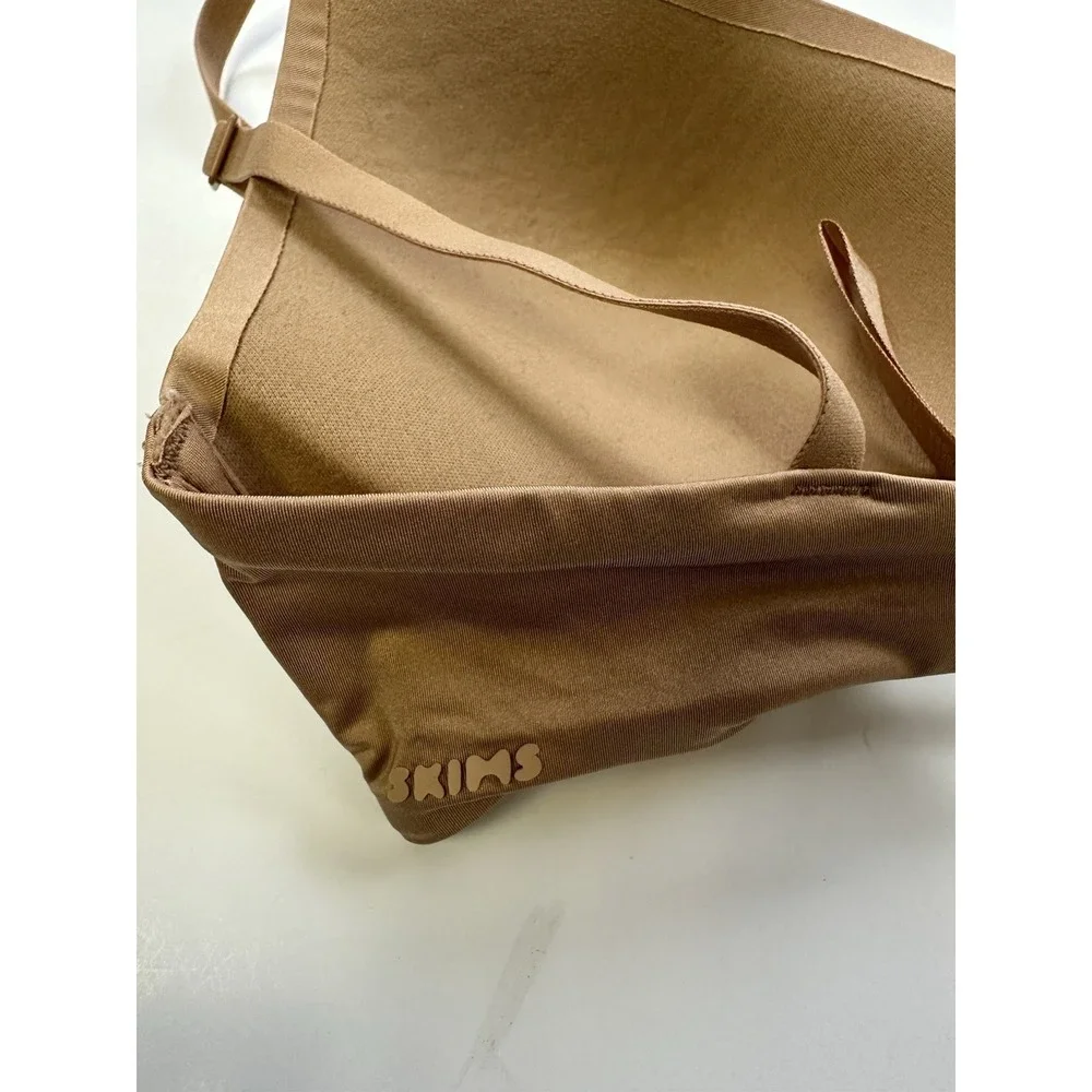 SKIMS Wireless Form T-Shirt Demi Bra | Size 34 C Bronze EUC - Picture 2 of 6